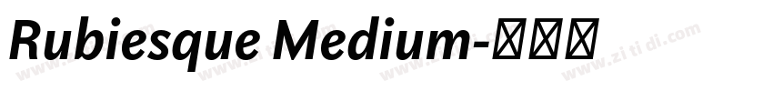 Rubiesque Medium字体转换